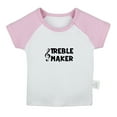thumbnail image 1 of Treble Maker Funny T shirt For Baby, Newborn Babies T-shirts, Infant Tops, 0-24M Kids Graphic Tees Clothing (Short Pink Raglan T-shirt, 6-12 Months), 1 of 4