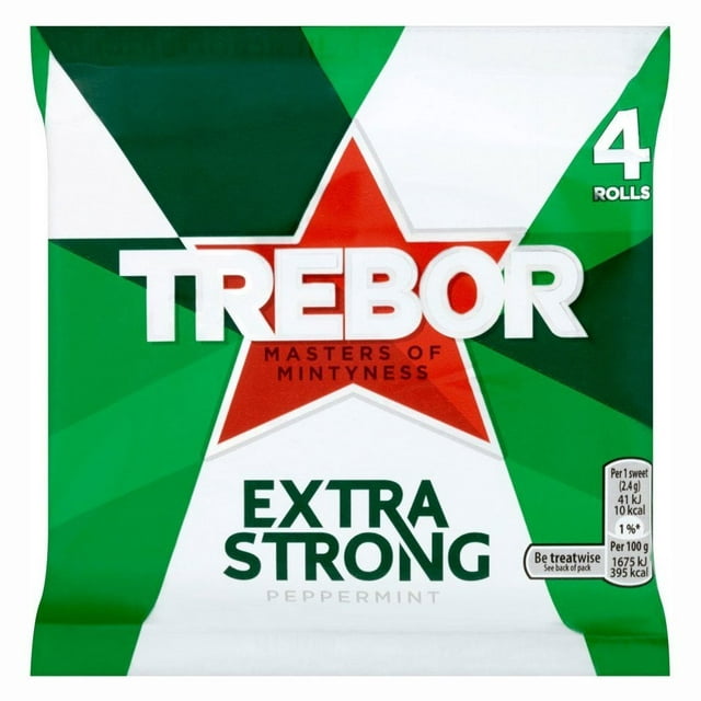 Trebor Extra Strong Peppermint 4 X Rolls 165G