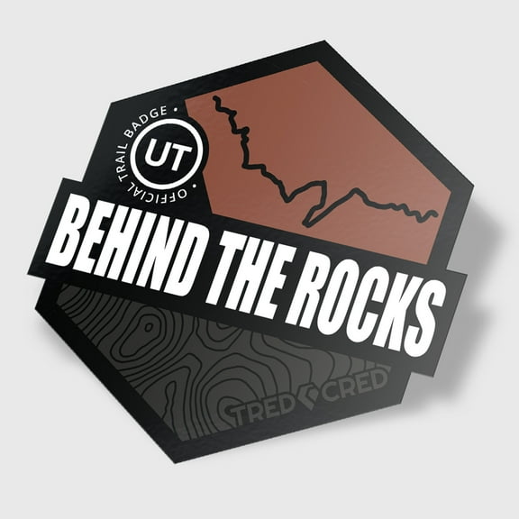 Tred Cred - Behind the Rocks Trail Off-Roading Sticker - 3x3 in. - UV Protected - Outdoors Rated