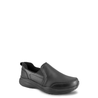 slip proof dress shoes Genuine Grip Women's 410 On Shoe 8.5 / Wide / Black especially for servers that are constantly moving in and out of the kitchen Formal Dress Shoes for Men