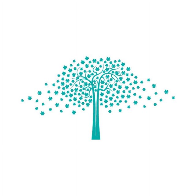 Tree #2 Vinyl Graphic - Medium - Turquoise