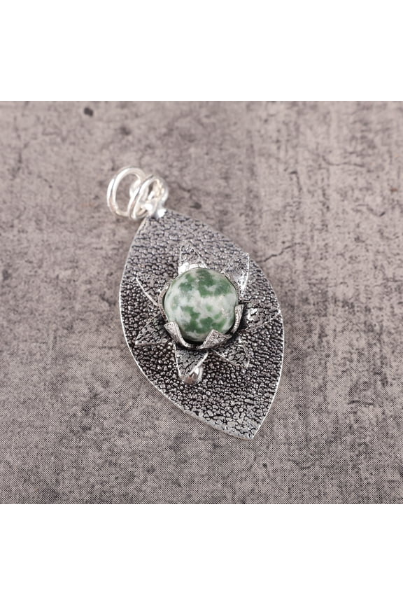 Tree Agate A Pendant 925 Sterling Silver Jewelry