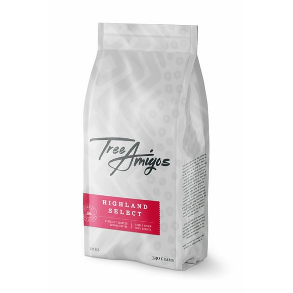 Tree Amigos, Highland Select, Medium-Dark Roast, Ground Coffee, 12 oz