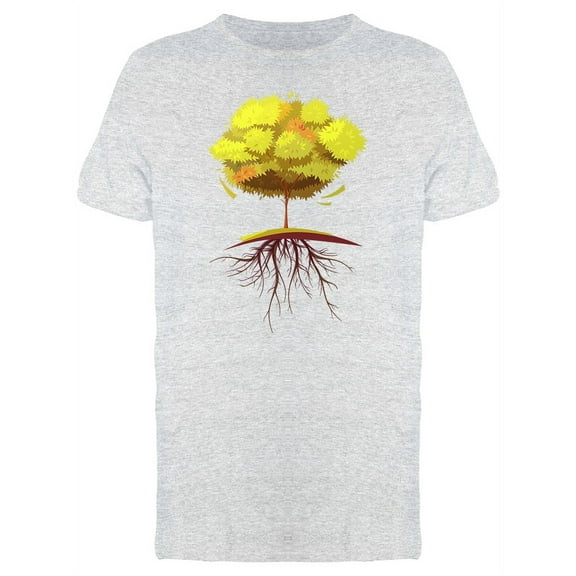 Tree And Its Roots T-Shirt Men -Image by Shutterstock, Male x-Large
