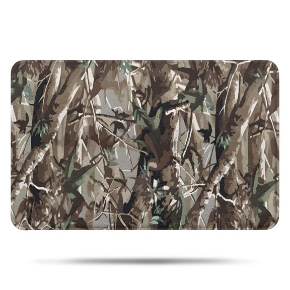 Tree Bark Camo Branches Pattern Bathroom Rugs Mat,Non Slip Microfiber Bathroom Rug,Rubber Backing,Soft Bathroom Mats for Bathroom Floor,Tub and Shower,17x27in(43x68cm)