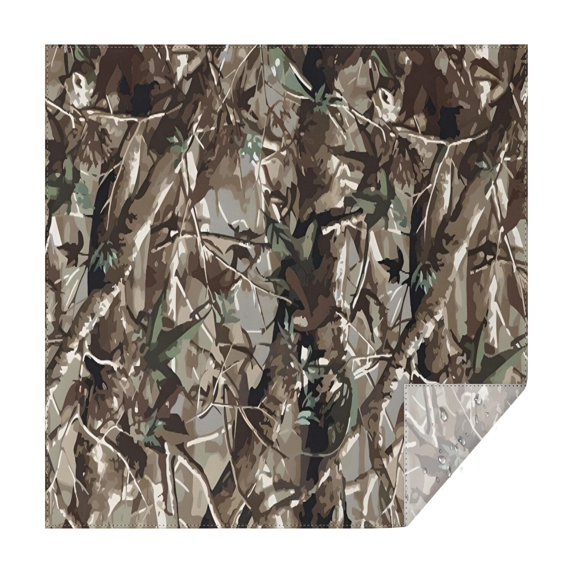Tree Bark Camo Branches Pattern Square Tablecloth,Waterproof Square Table Cover,Wipeable Spillproof Washable Table Cover for Home Kitchen Party Decor 60"x60"(152x152cm)