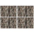 thumbnail image 1 of Tree Bark Camo Branches Pattern Summer Placemats Table Placemats Set Of 4-Linen Kitchen Washable Placemats Table Mats 11.8"x17.7" Non-Slip Heat Resistant, 1 of 6