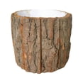 thumbnail image 1 of Tree Bark Stump Planter Rustic Succulent Pot Farmhouse Flower Pot For Indoor Outdoor Garden Use, 1 of 8