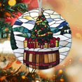 thumbnail image 1 of Tree with Barrel Aging Stained Glass Ornaments, Tree with Barrel Aging Ornament,Tree with Barrel Aging Christmas Tree Ornament, Xmas Decorations lkRasQ, 1 of 4