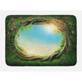thumbnail image 1 of Tree Bath Mat, Enchanted Forest in Spring Fresh Growth Foliage with Blossoms Fairytale Fantasy, Non-Slip Plush Mat Bathroom Kitchen Laundry Room Decor, 29.5 X 17.5 Inches, Green Pink Cocoa, Ambesonne, 1 of 2