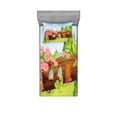 thumbnail image 1 of Tree Bedding Set with Sheet & Covers, Friendly Smiling Worms in Wooden Tree House Animal Image, Printed Bedroom Decor 2 Shams, 4 Sizes, Apple Green Chocolate, by Ambesonne, 1 of 3