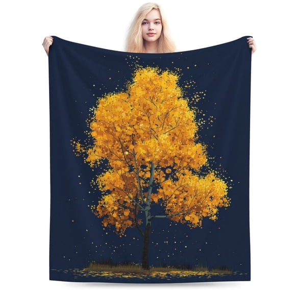 Tree Blanket Solitary Birch Rustic Landscape Tranquil Nature Soft Lightweight Throw Blanket Couch Sofa Bed 50x40