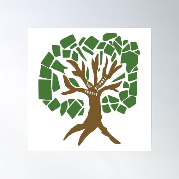 Tree Block Poster Wall Art, Modern Wall Decor For Living Room Bedroom, 30x30 UNFRAMED