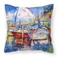 thumbnail image 1 of Tree Boats Sailboats Fabric Decorative Pillow, 1 of 4