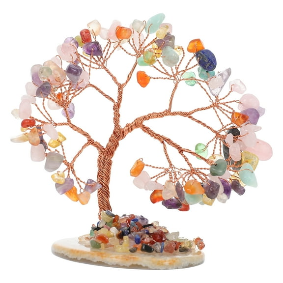 Tree Bonsai Crystal Moneystatue Trees Good Fortune Figurine Luck Prosperity Lucky Chineseornament Chip Life