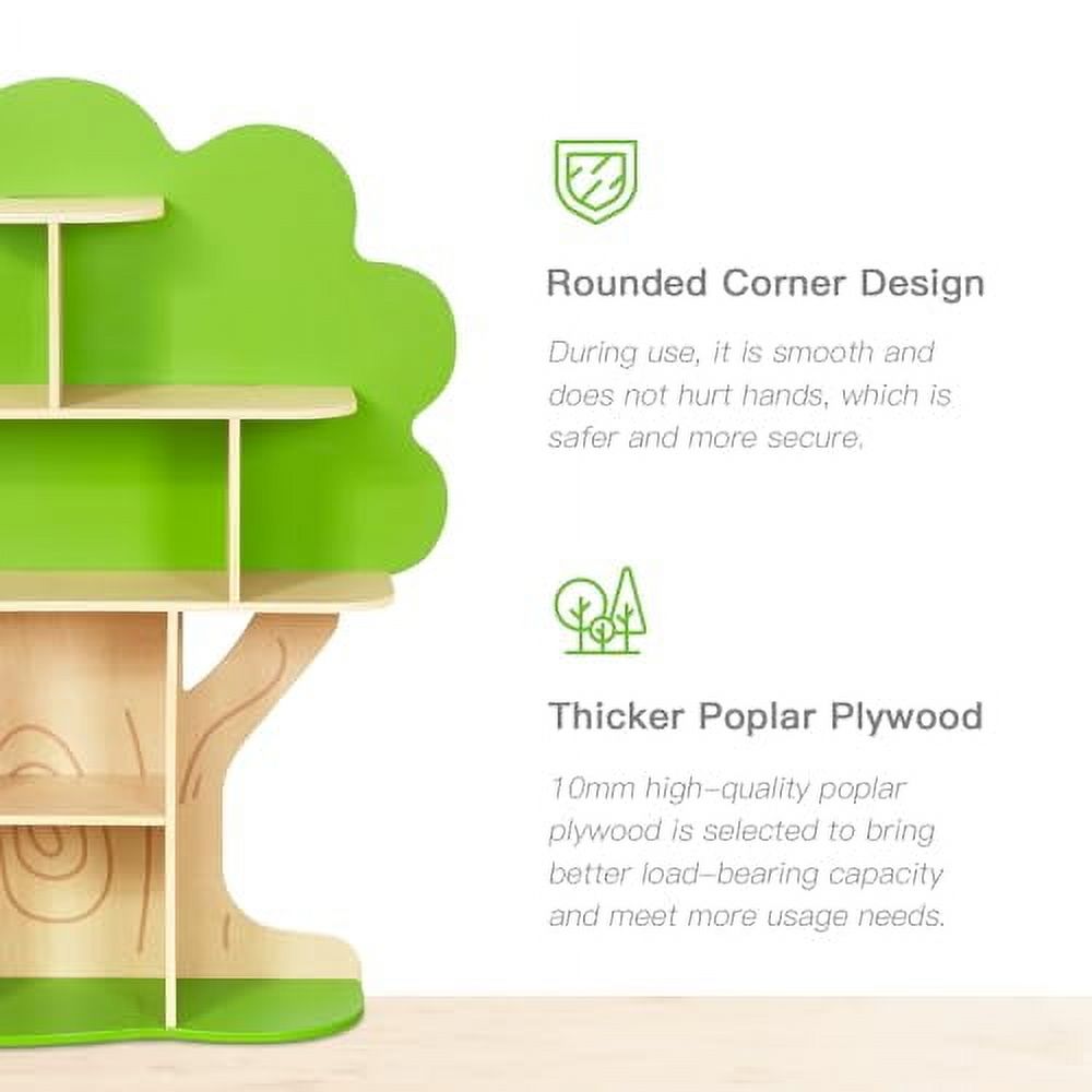 Tree Bookshelf for Kids Reading Nook, Montessori Book Shelf for ...