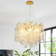 Tree Branch Crystal Chandelier - Adjustable Cascading LED Light Fixture in Black/Gold (59" Max Height) for Dining Room, Foyer, Bedroom