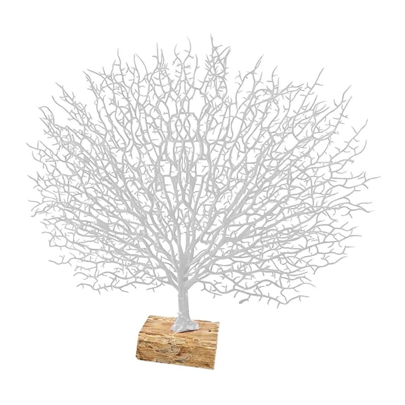 Tree Branch Decorative Sculpture for Bedroom Living Room Tabletops, Countertops , White, 50x45cm