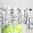 thumbnail image 1 of Tree Branch Printed Valance Curtain, 18 inches Long Kitchen Valance, Black and Grey Window Valances for Kitchen, Bathroom, Dining Room, Living Room, Bedroom and Kid‘s Room 1Panel, 1 of 6