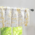 thumbnail image 1 of Tree Branch Printed Valance Curtain, 18 inches Long Kitchen Valance, Yellow and Grey Window Valances for Kitchen, Bathroom, Dining Room, Living Room, Bedroom and Kid’s Room 1Panel, 1 of 8