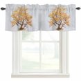 thumbnail image 1 of Tree Branch Window Valance Curtain Flower Floral Leaves Plant Rod Pocket Short Curtain for Living Room, Bedroom & Kitchen Window Decor 42x12in, 1 of 8