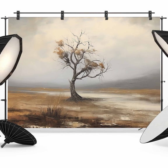 Tree Branches Backdrop for Photography,Fabric Photo Background Backdrop,Wild Leaves Forest Abstract Painted Art Photo Booth Background for Portrait Photoshoot Video Wedding Decoration Banner 10x8ft