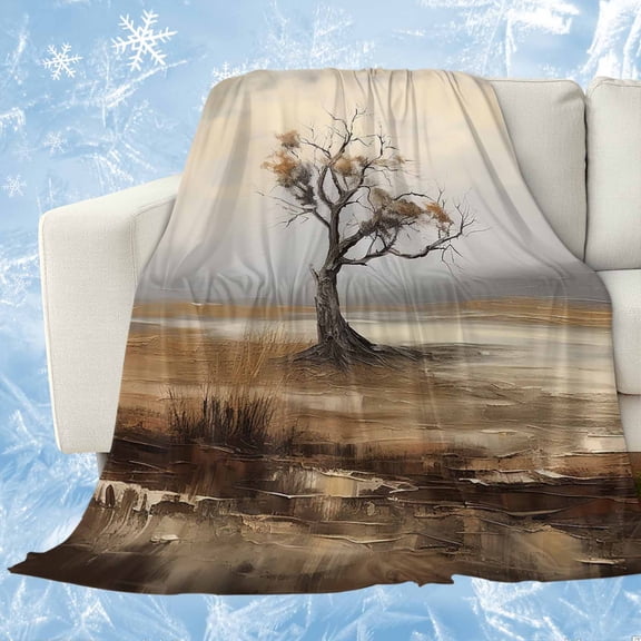 Tree Branches,Cooling Blanket,Lightweight Breathable Summer Throw Blanket with Double Sided Cold Effect,Wild Leaves Forest Abstract Painted Art Picnic Blankets Bed Sheet for Hot Sleepers 30"x40"