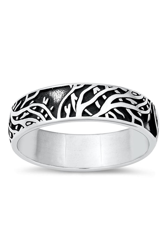Tree Branches Forest Ring .925 Sterling Silver Band Jewelry Female Male Unisex Size 9