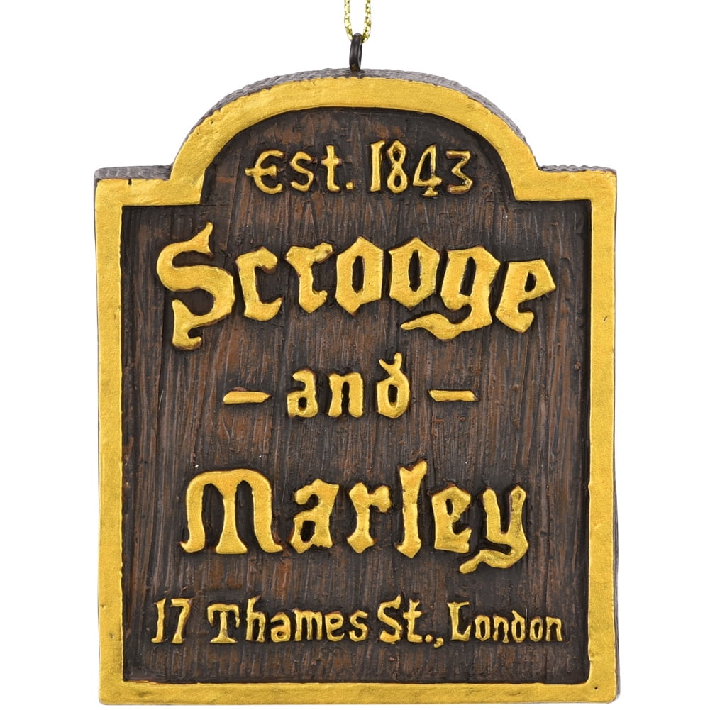 Scrooge & Marley Hand-Painted Resin Christmas Ornament