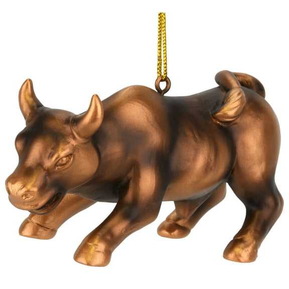 Tree Buddees Bronze Bull Market Stock Trading ~ Day Trader Christmas Ornament