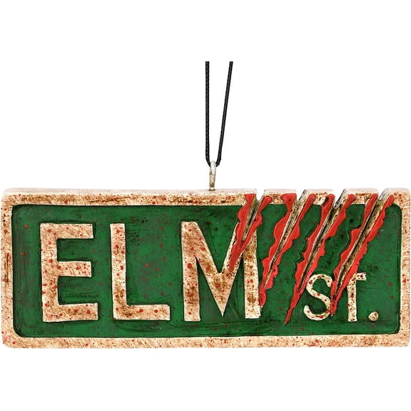 Tree Buddees Elm St. Street Sign Halloween Ornament Creepy Decoration