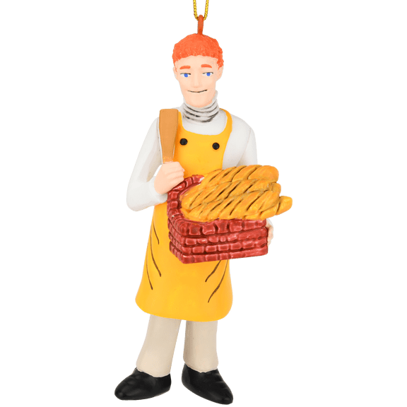 Tree Buddees Funny Ginger Bread Man Ornament Redhead Baker with Bread Basket  Hilarious Play on Words