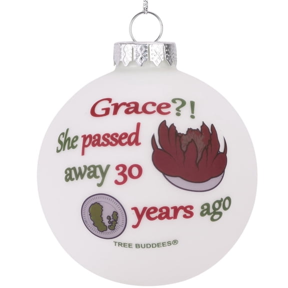 Tree Buddees Grace?! She Passed Away 30 Years Ago Glass Christmas Ornament
