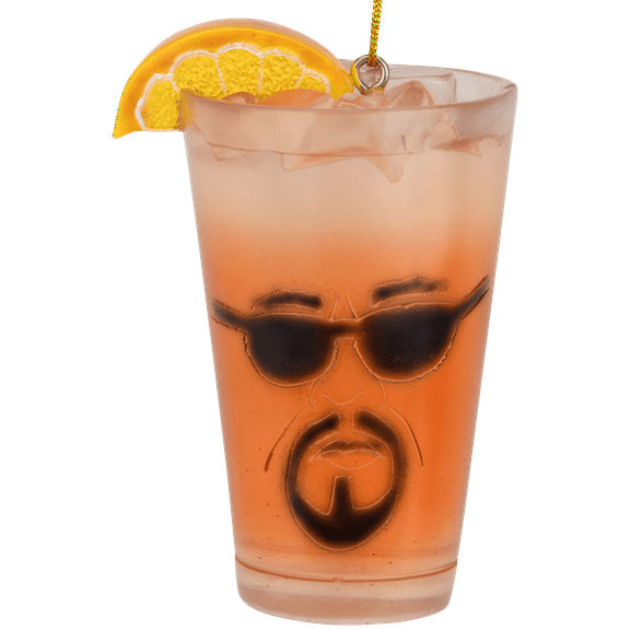 Tree Buddees Iced T Ornament Funny Rapper & Actor Inspired Resin Glass of Iced Tea