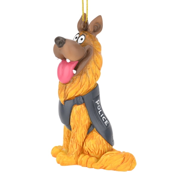 Tree Buddees Police Officer Dog K9 German Shepherd Christmas Ornaments