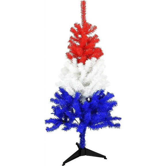 Tree Buddees Red White and Blue Patriotic Christmas 4 Foot Tall Tree