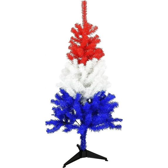 Tree Buddees Red White and Blue Patriotic Christmas 4 Foot Tall Tree