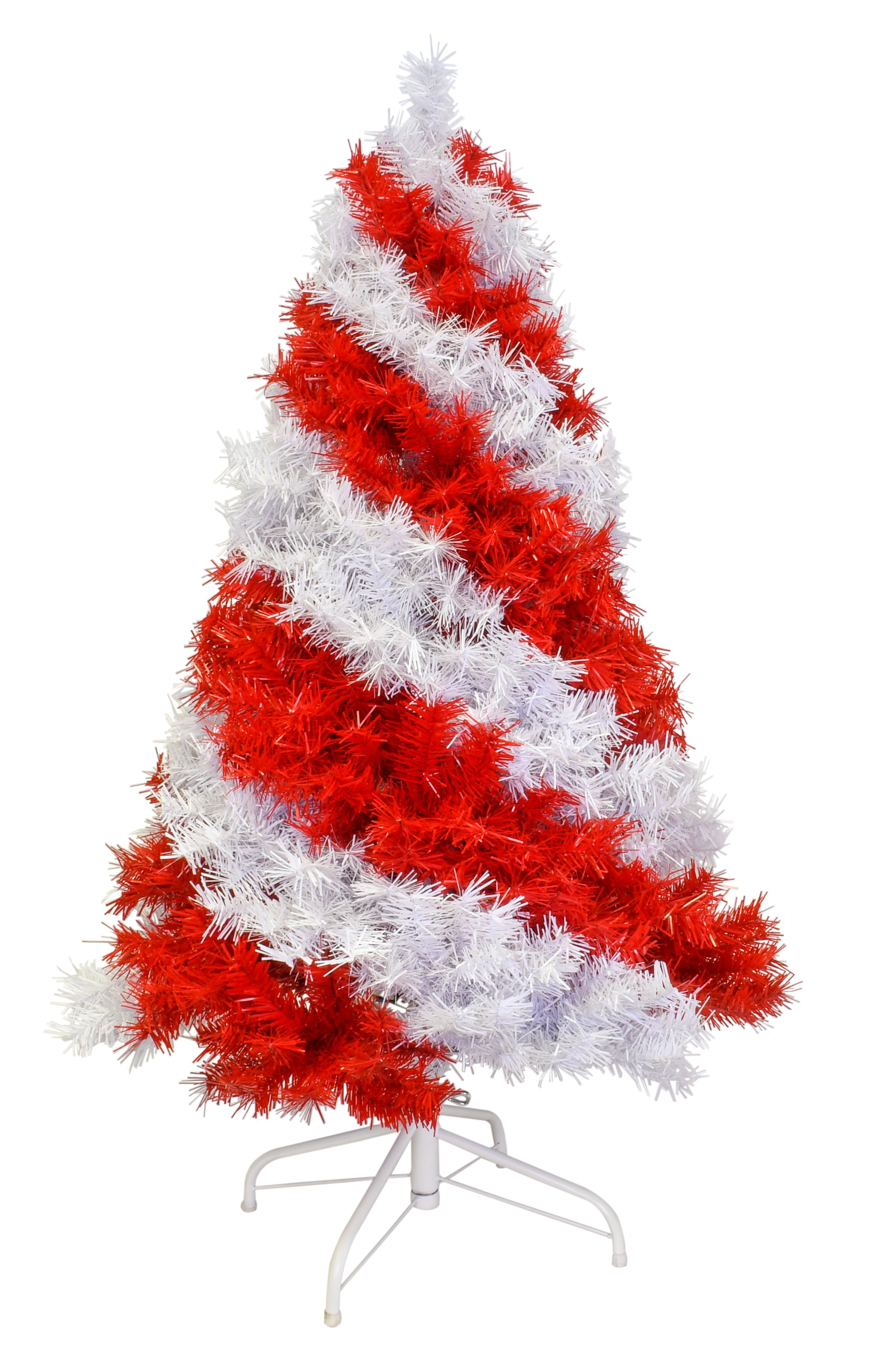 Candy Cane Red and White 4-Foot Tabletop Christmas Tree