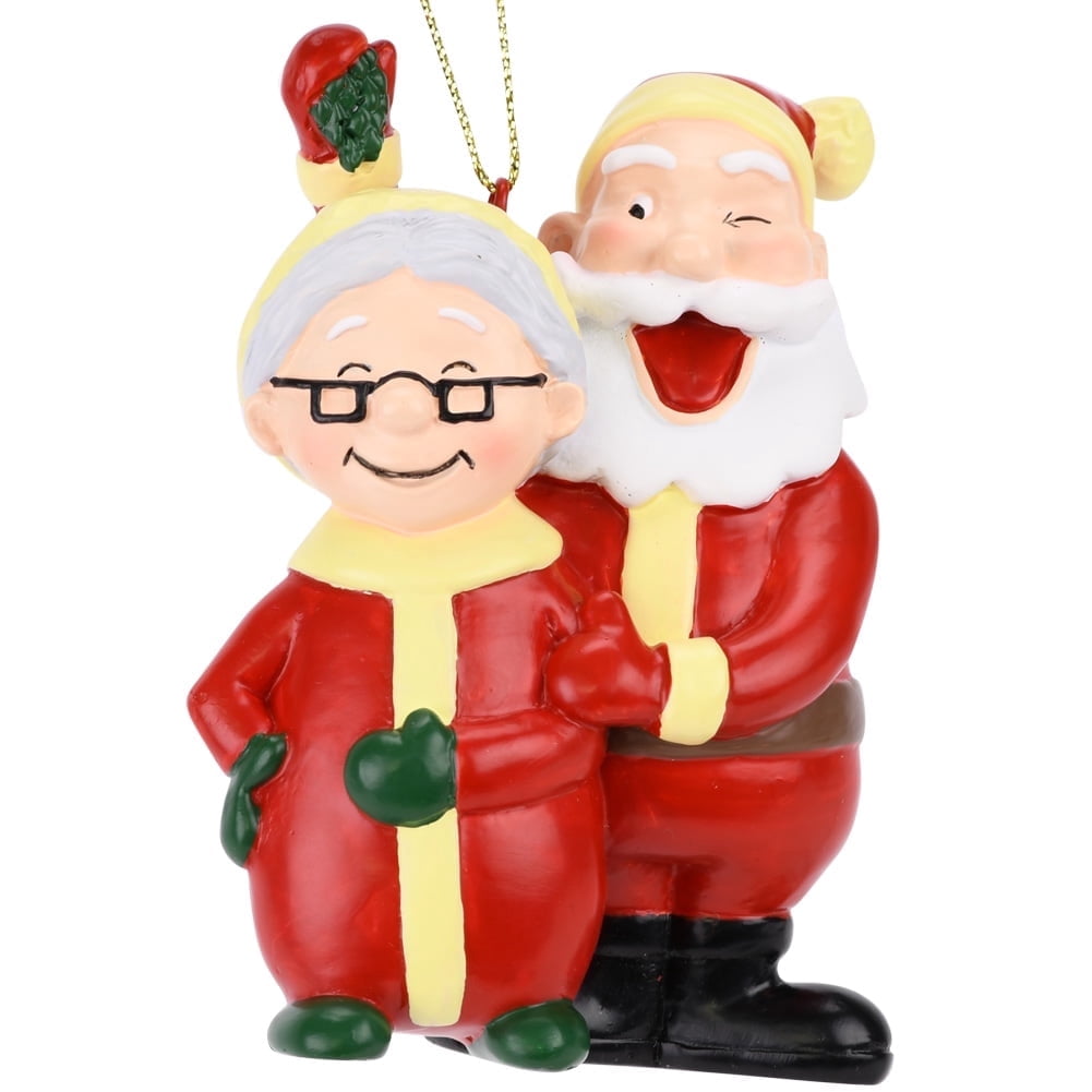 Tree Buddees Santa and Mrs. Claus Under The Mistletoe Kissing Christmas ...