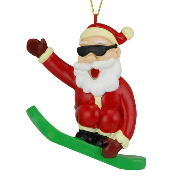 Tree Buddees Snowboarding Santa Claus Christmas Ornament