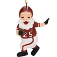 thumbnail image 1 of Tree Buddees Touchdown Santa Christmas Sports Football Ornament (Dark Red & White), 1 of 5
