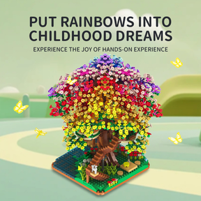 Tree Building Set - Rainbow Treehouse Set for Adults 2338 Pieces Mirco Bricks Creative for Teens Adults 14+Home Decor