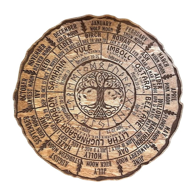 Tree Calendar Wheel Of The Year Wood Sign Tree Of Life Calendar