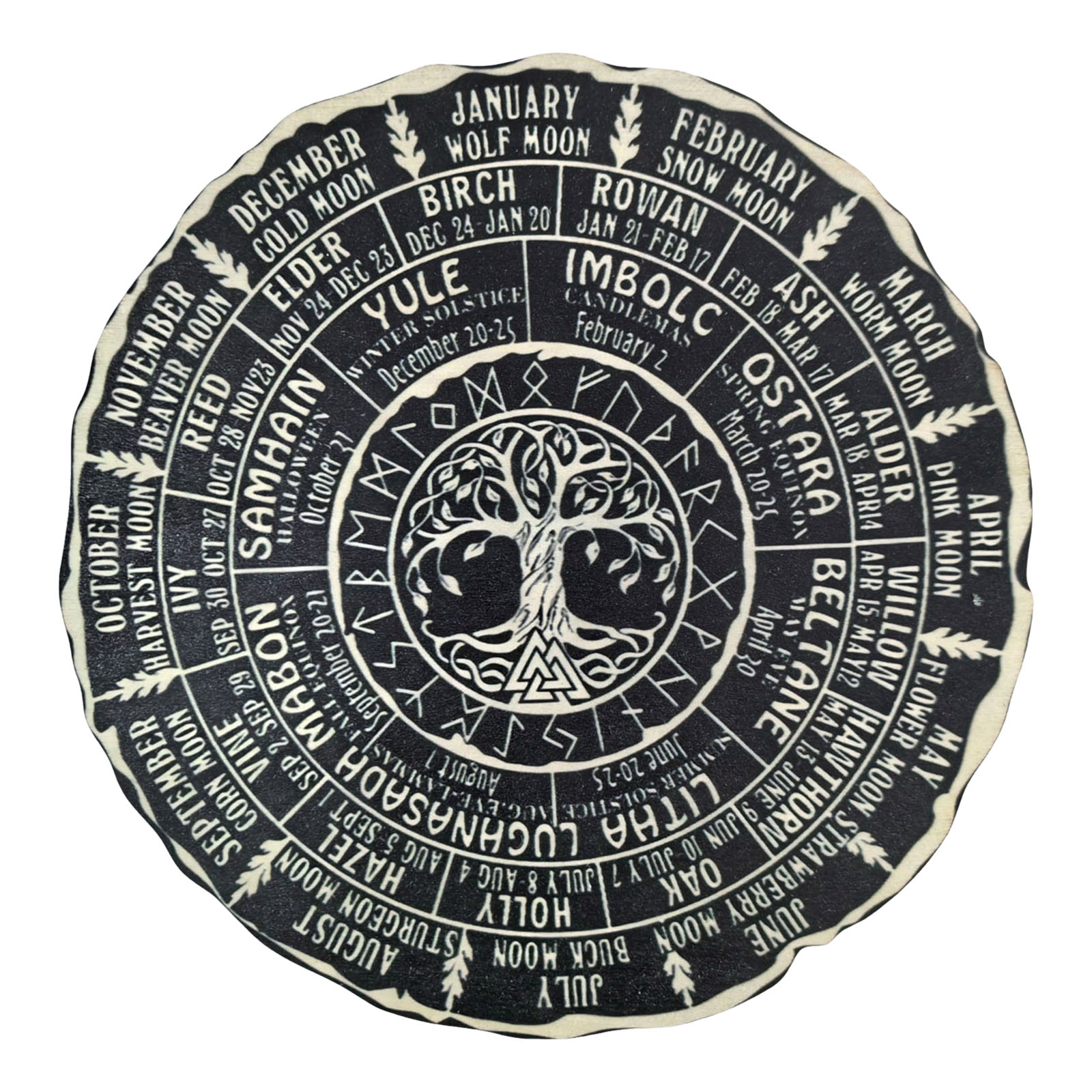 Tree Calendar Wheel Of The Year Wood Sign Tree Of Life Calendar