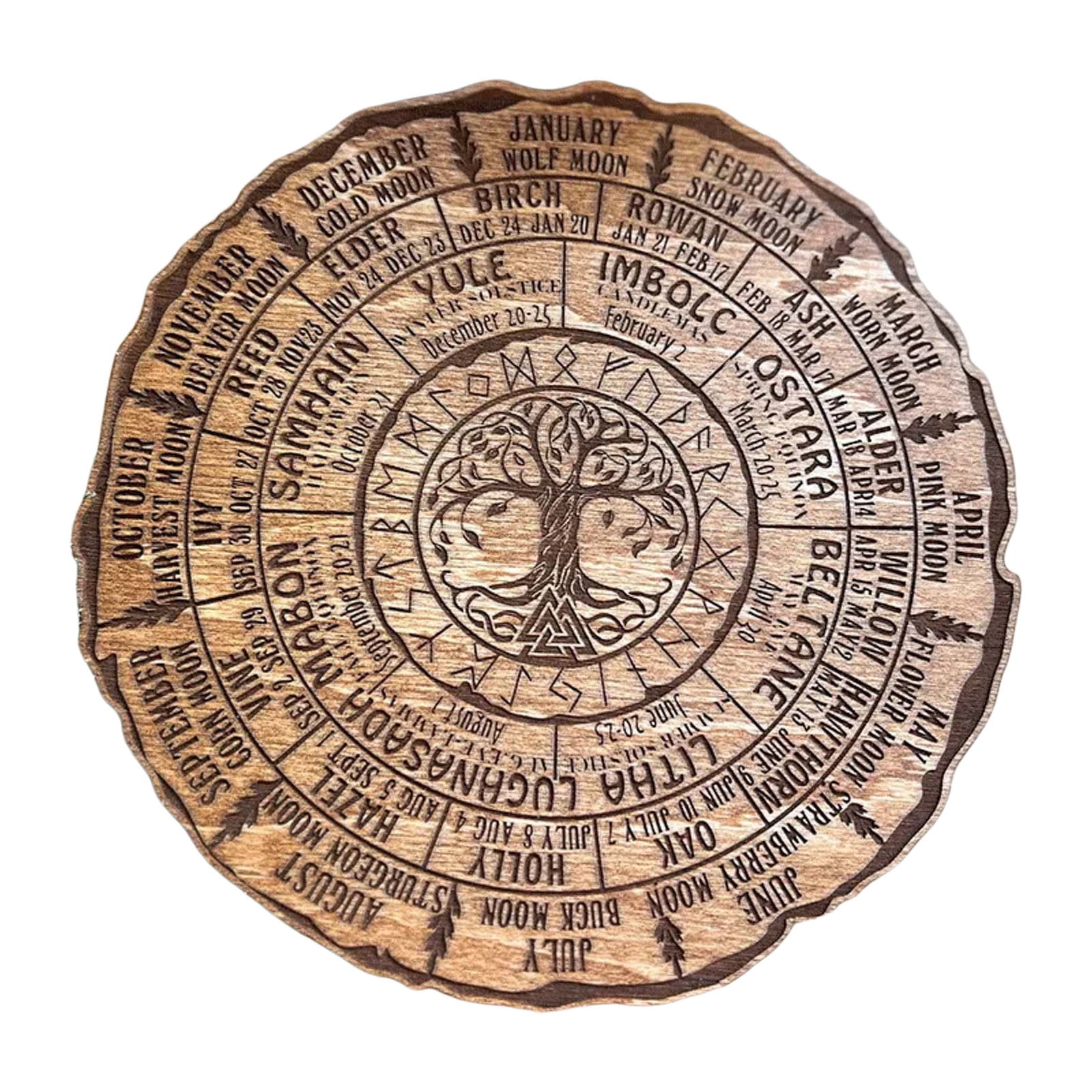 Tree Calendar Wheel Of The Year Wood Sign Tree Of Life Calendar craft y