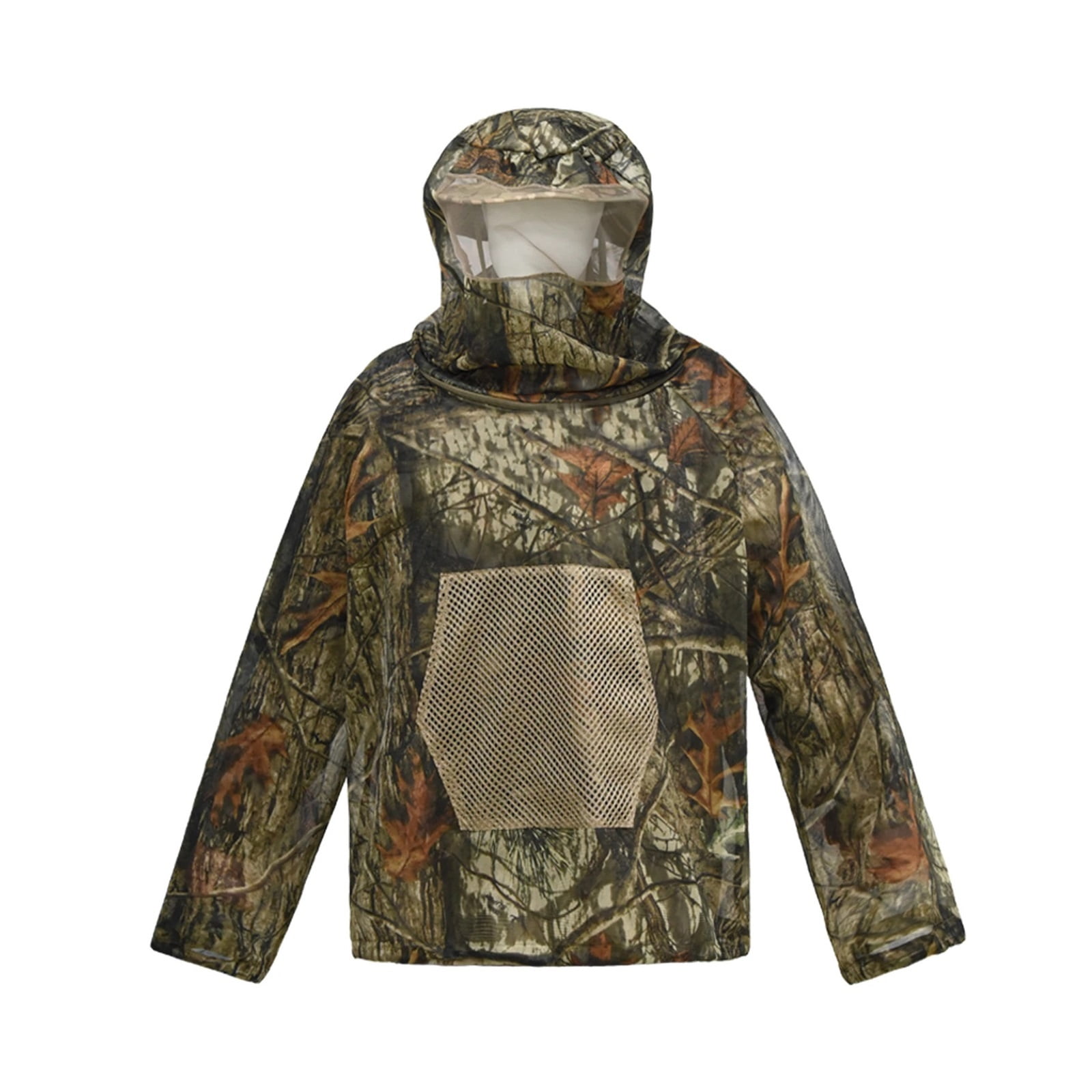 Tree Camoufla Anti-mosquito Beekeeping Suit Camping Adventure Safari Mesh Hood Hunting Ghillie Suits Camo Fishing Clothes ,Easy to Wear