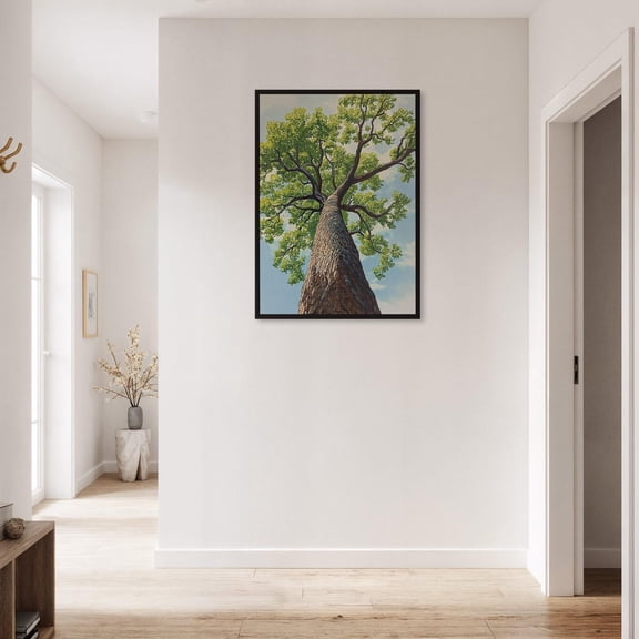 Tree Canopy Perspective Wall Art, Serene Forest, Living Room And Gallery Wall Decor