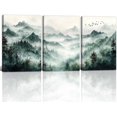 thumbnail image 1 of Tree Canvas Wall Art Misty Forest Pictures Prints Foggy Pine Tree Poster Mountain Landscape Paintings for Living Room Bedroom Bathroom Decor(canvas only), 1 of 6