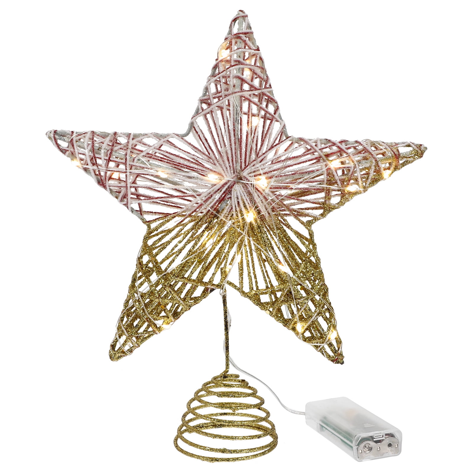 Tree Christmas Star Topper Decoration Xmas Led Treetop Holiday Ornament ...