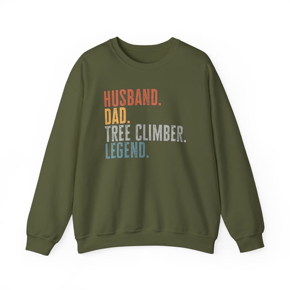 Tree Climber Husband Dad Sweatshirt Gift Crew Neck Shirt Long Sleeve Unisex